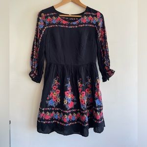 Free People floral bohemian long sleeve dress size 10